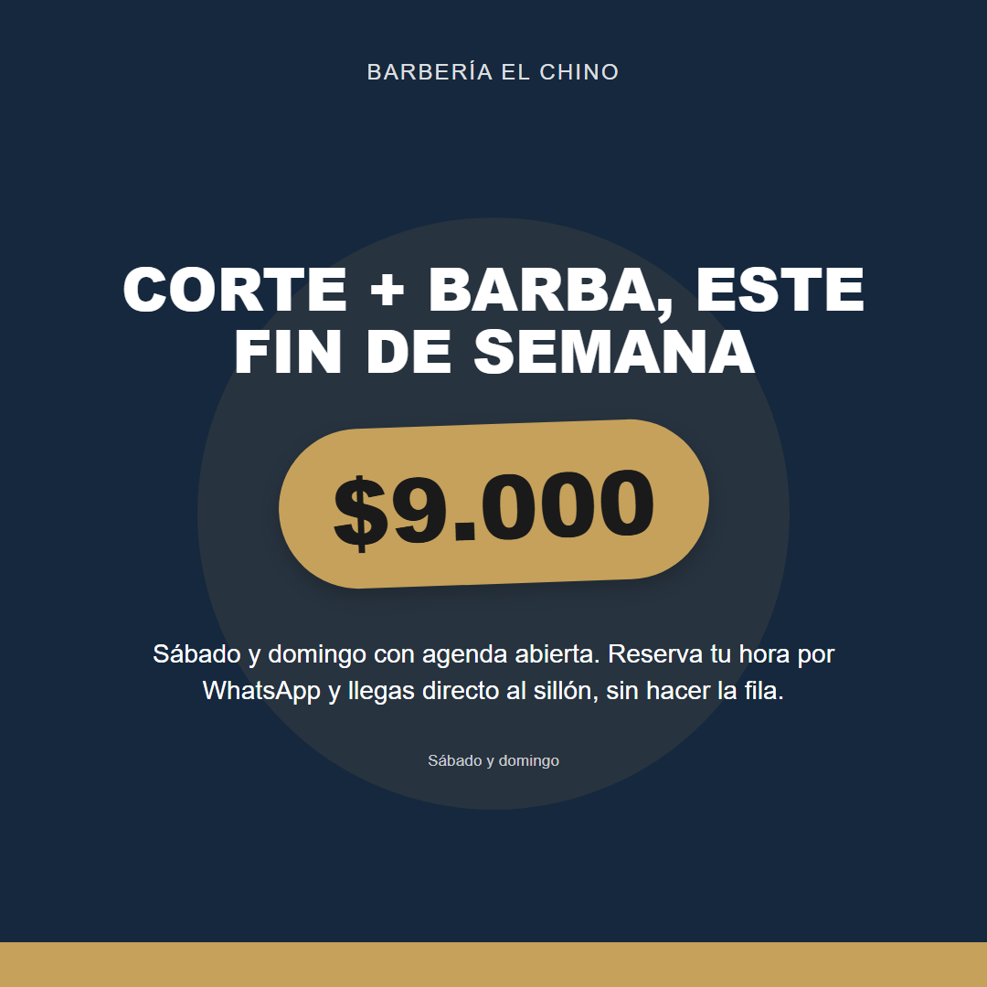 Pieza de ejemplo: barbería
